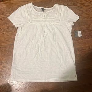 Eddie Bauer White Cotton/model Top